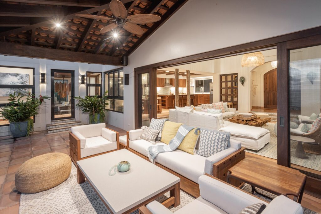 Casa del Sol living room at Rancho Santana luxury resort.